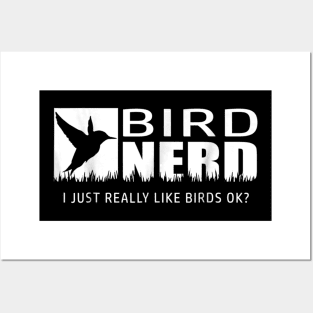 BIRD WATCHING SHIRT BIRD WATCHERS T-SHIRT BIRD NERD Posters and Art